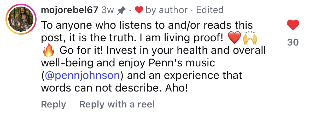 Comment: to anyone who listens to and/or reads this post, it is the truth. I am living proof!